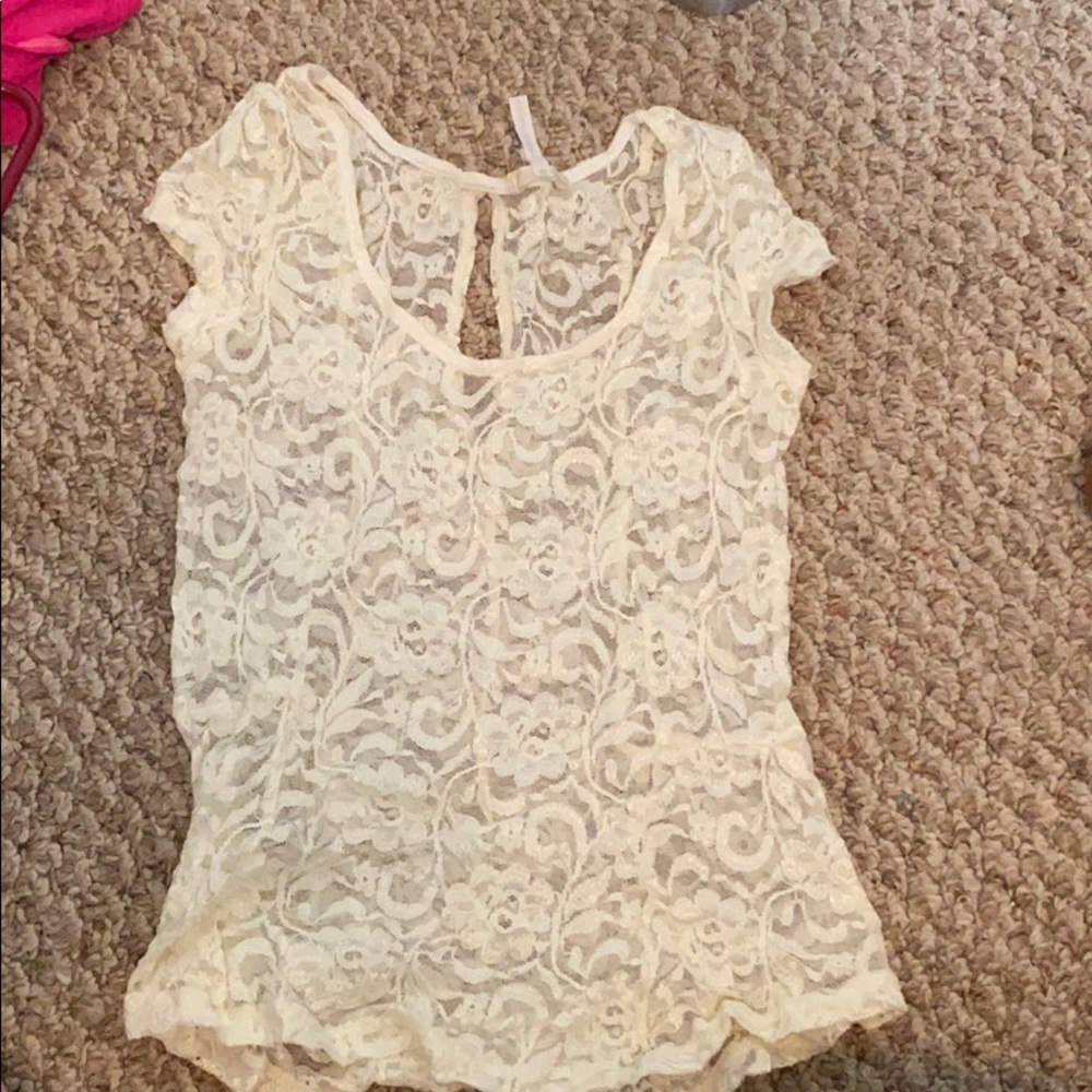 White lace top